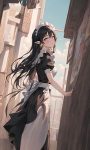 Preview wallpaper girl, ears, maid, art, anime