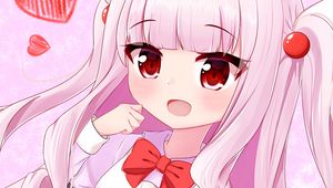 Preview wallpaper girl, ears, rabbit, anime, art, pink