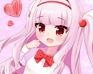 Preview wallpaper girl, ears, rabbit, anime, art, pink