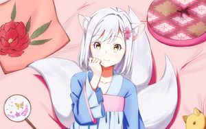 Preview wallpaper girl, ears, smile, anime