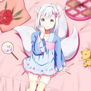 Preview wallpaper girl, ears, smile, anime