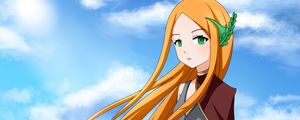 Preview wallpaper girl, elf, hair, anime, art, cartoon