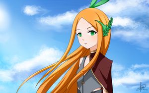 Preview wallpaper girl, elf, hair, anime, art, cartoon