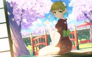 Preview wallpaper girl, elf, kimono, anime