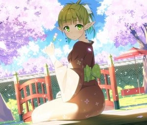 Preview wallpaper girl, elf, kimono, anime