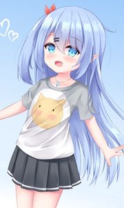 Preview wallpaper girl, elf, smile, anime, art, cartoon