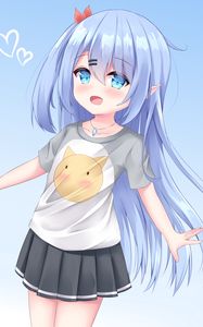 Preview wallpaper girl, elf, smile, anime, art, cartoon