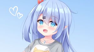 Preview wallpaper girl, elf, smile, anime, art, cartoon