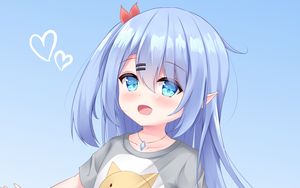 Preview wallpaper girl, elf, smile, anime, art, cartoon