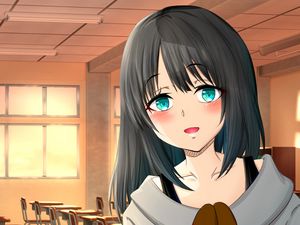 Preview wallpaper girl, embarrassment, school, anime