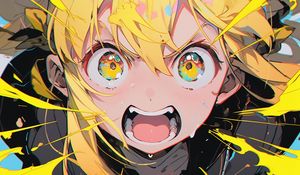 Preview wallpaper girl, emotion, anime, art, bright