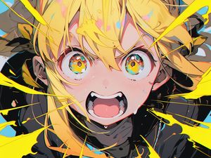 Preview wallpaper girl, emotion, anime, art, bright