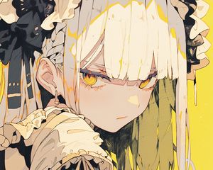 Preview wallpaper girl, emotion, earring, anime, art