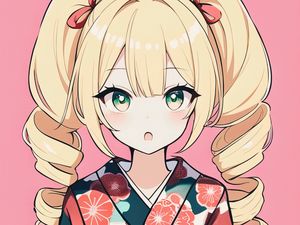 Preview wallpaper girl, emotion, eyes, kimono, anime