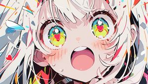 Preview wallpaper girl, emotion, hearts, art, anime