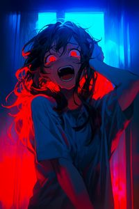 Preview wallpaper girl, emotion, tears, anime, art