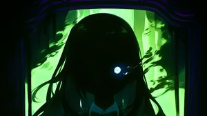 Preview wallpaper girl, eye, dark, glow, art, anime