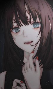 Preview wallpaper girl, eyes, anime