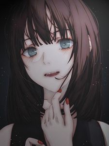 Preview wallpaper girl, eyes, anime