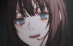 Preview wallpaper girl, eyes, anime