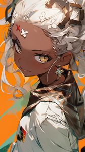 Preview wallpaper girl, eyes, earrings, art, anime