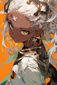 Preview wallpaper girl, eyes, earrings, art, anime