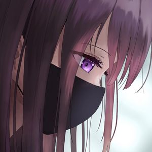 Preview wallpaper girl, eyes, glance, mask, anime