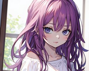 Download wallpaper 1280x1024 girl, eyes, glance, mask, anime