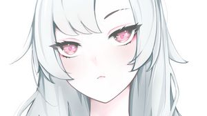 Preview wallpaper girl, eyes, hair, anime