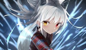 Preview wallpaper girl, eyes, heterochromia, anime