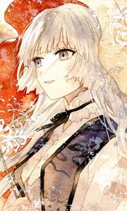 Preview wallpaper girl, eyes, kimono, anime, watercolor