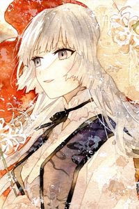 Preview wallpaper girl, eyes, kimono, anime, watercolor