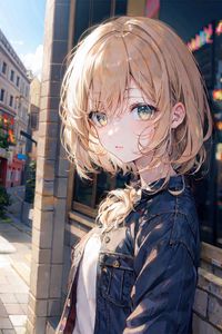 Preview wallpaper girl, eyes, sunlight, anime