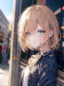 Preview wallpaper girl, eyes, sunlight, anime