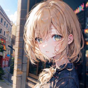 Preview wallpaper girl, eyes, sunlight, anime