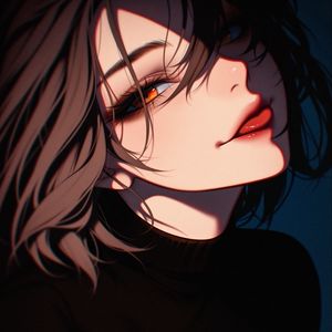 Preview wallpaper girl, eyes, tongue, art, anime