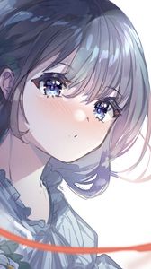 Preview wallpaper girl, face, sad, anime