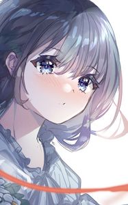 Preview wallpaper girl, face, sad, anime