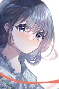 Preview wallpaper girl, face, sad, anime