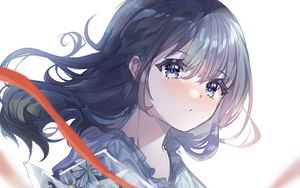 Preview wallpaper girl, face, sad, anime