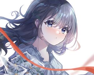 Preview wallpaper girl, face, sad, anime