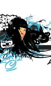 Preview wallpaper girl, face, style, bands