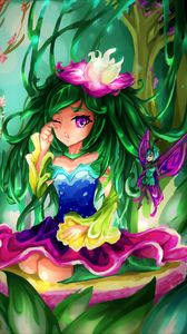 Preview wallpaper girl, fairy, flower, anime, art