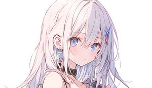 Preview wallpaper girl, fashion, style, white, light, anime