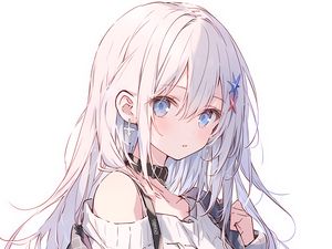 Preview wallpaper girl, fashion, style, white, light, anime