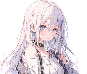 Preview wallpaper girl, fashion, style, white, light, anime