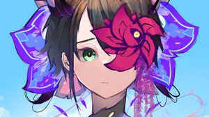 Preview wallpaper girl, flowers, anime