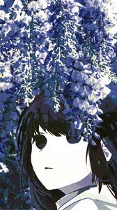 Preview wallpaper girl, flowers, garden, anime