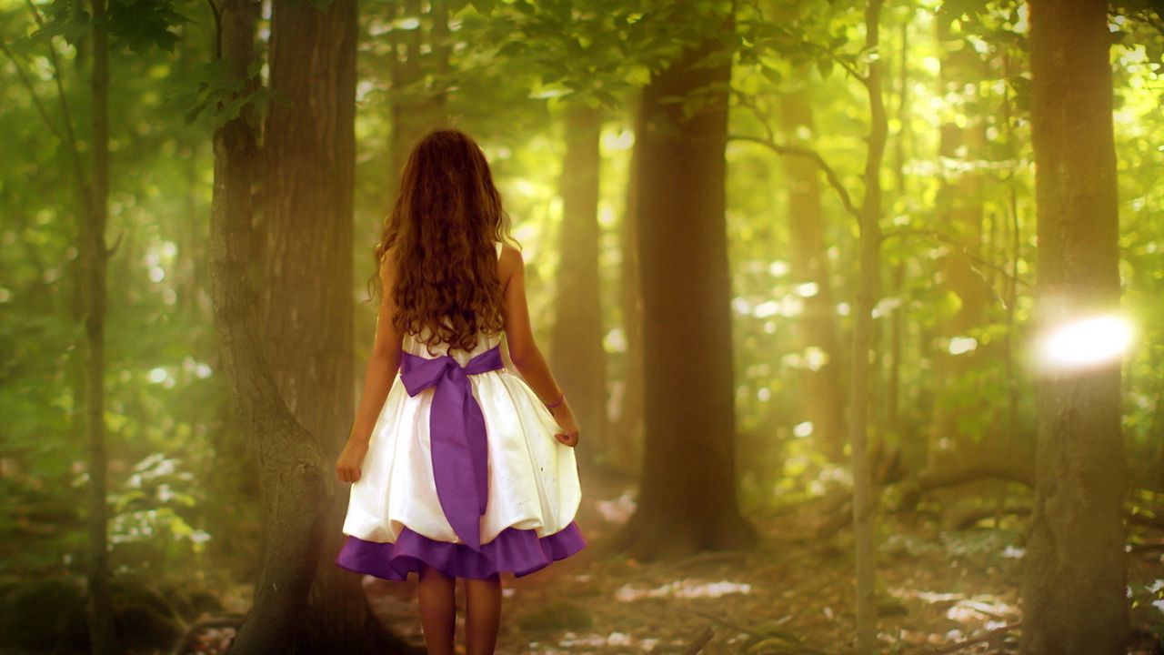 Wallpaper girl, forest, nature, mood, style