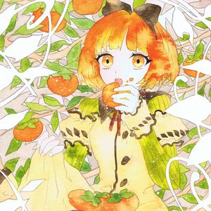 Preview wallpaper girl, fruit, watercolor, anime